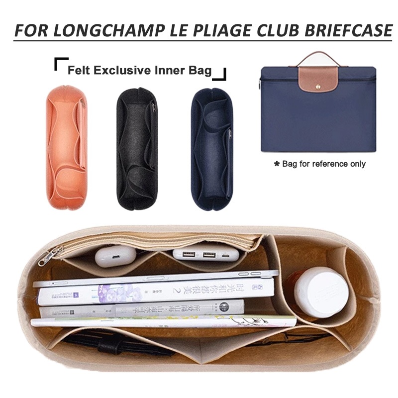 สําหรับ LC LE PLIAGE CLUB กระเป๋าเอกสาร S Felt ใส่กระเป๋าผู้หญิง Felt Travel กระเป๋าเครื่องสําอาง Linner พร้อมกระเป๋ากระเป๋าถือกระเป๋าด้านใน