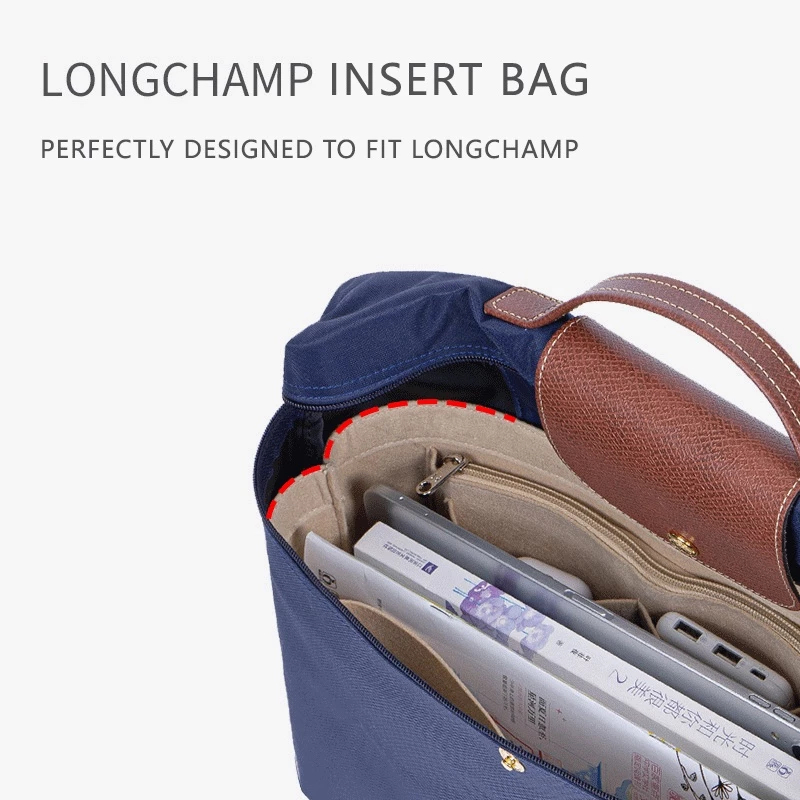 สําหรับ LC LE PLIAGE CLUB กระเป๋าเอกสาร S Felt ใส่กระเป๋าผู้หญิง Felt Travel กระเป๋าเครื่องสําอาง Linner พร้อมกระเป๋ากระเป๋าถือกระเป๋าด้านใน