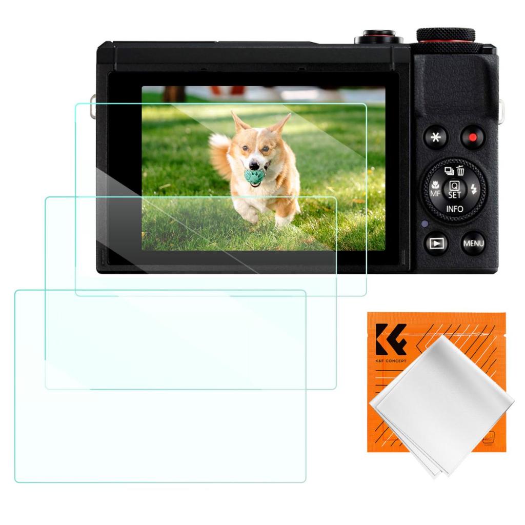 K&F Concept ตัวป้องกันหน้าจอกล้อง*3 เข้ากันได้กับ Canon G9X II, G9X, G7X III, G7X II, G7X, G5X II, G