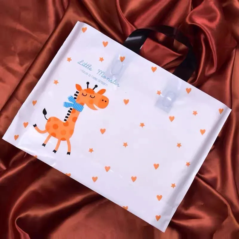 Snoopy กระเป๋าโท้ตพลาสติก กระเป๋าช้อปปิ้งลายการ์ตูนแบบหนา กระเป๋าเครื่องสําอางประณีตที่กําหนดเอง