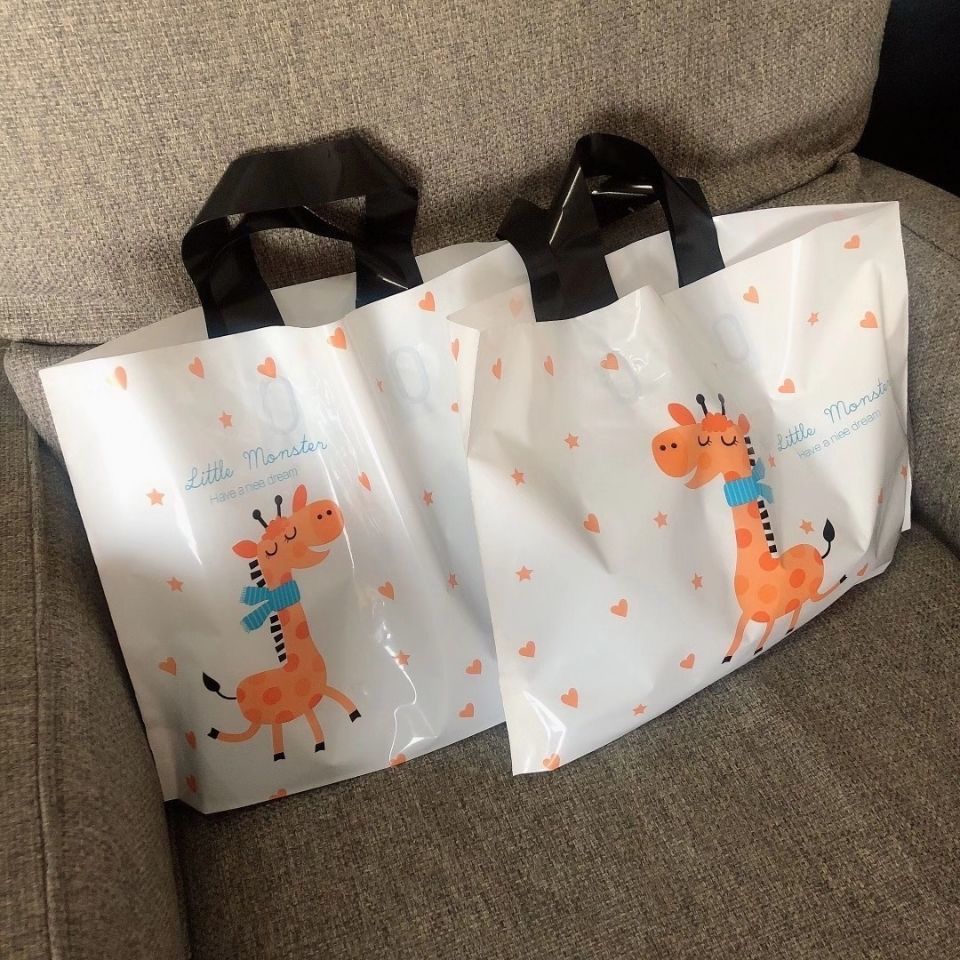 Snoopy กระเป๋าโท้ตพลาสติก กระเป๋าช้อปปิ้งลายการ์ตูนแบบหนา กระเป๋าเครื่องสําอางประณีตที่กําหนดเอง