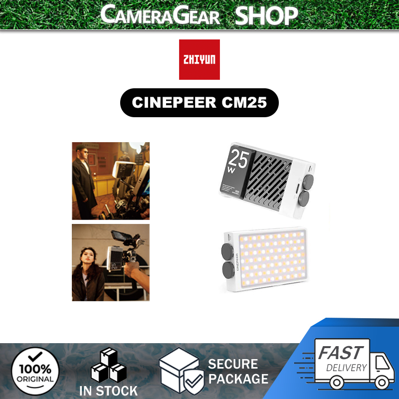 ZHIYUN CINEPEER CM25 25W LED Video Light, Pocket-Sized Mini Portable Photography Light on Camera