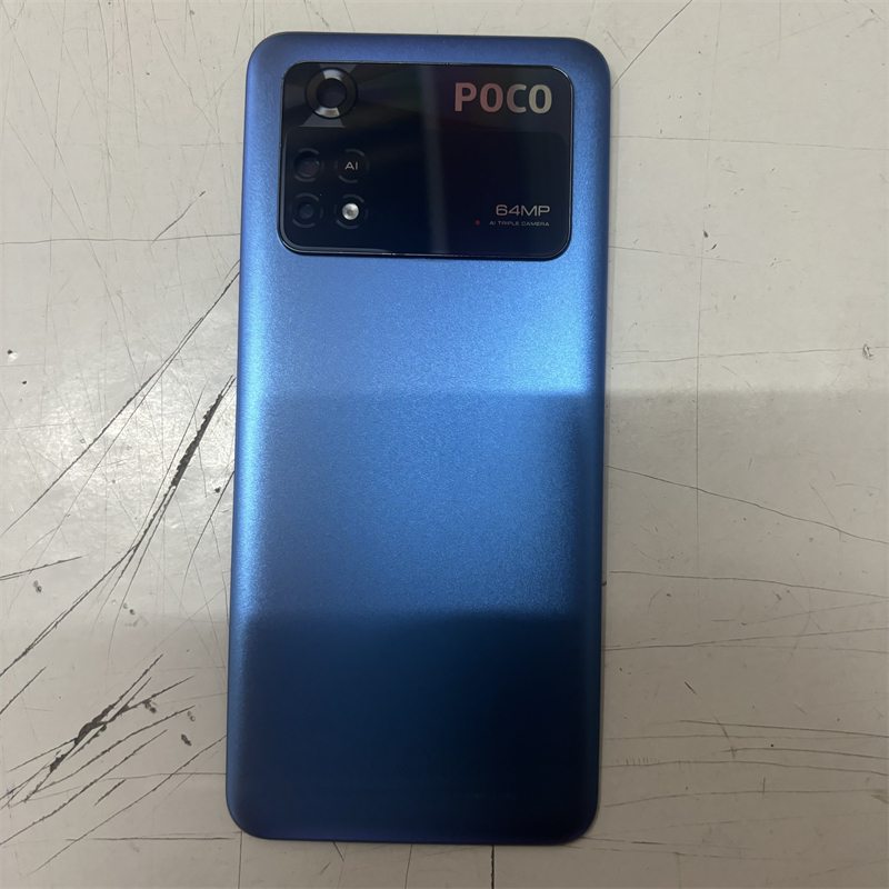 สําหรับ Xiaomi Poco M4 Pro 4G MZB0B5VIN 2201117Pi ฝาหลังแบตเตอรี่ด้านหลังด้านหลังประตูด้านหลังเคสอะไ