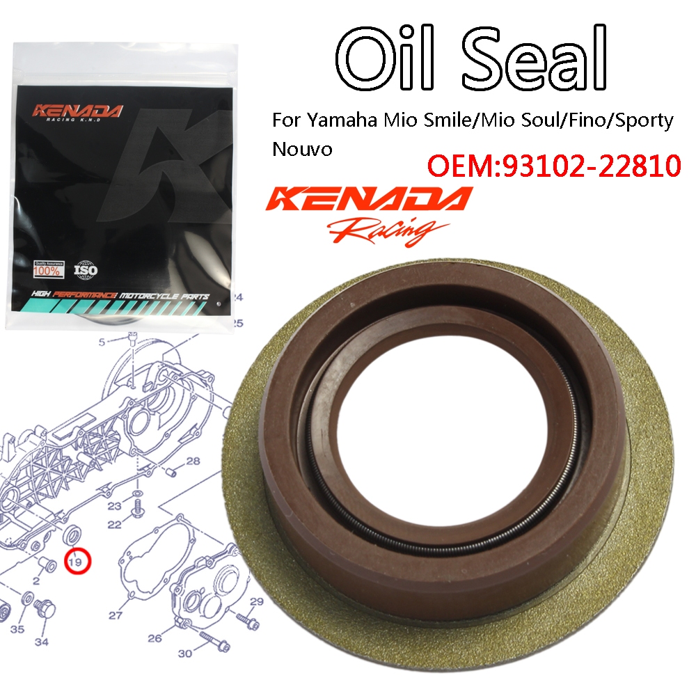 KENADA RACING ซีลข้อเหวี่ยงข้างซ้าย รุ่น for MIO/FINO/NOUVO/93102-22809