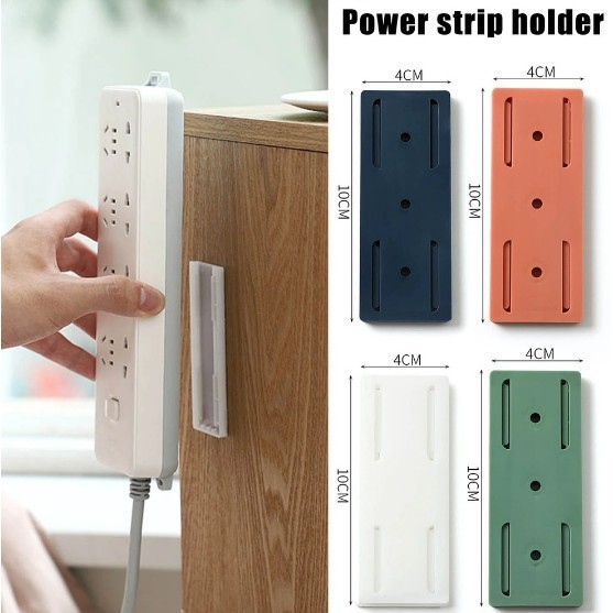 1pcs Self กาวผู้ถือ Strip Fixator ติดผนังซ็อกเก็ตสาย Fixer Rack บ้านสายลวด Organizer Punch-ฟรี Plug Fixer