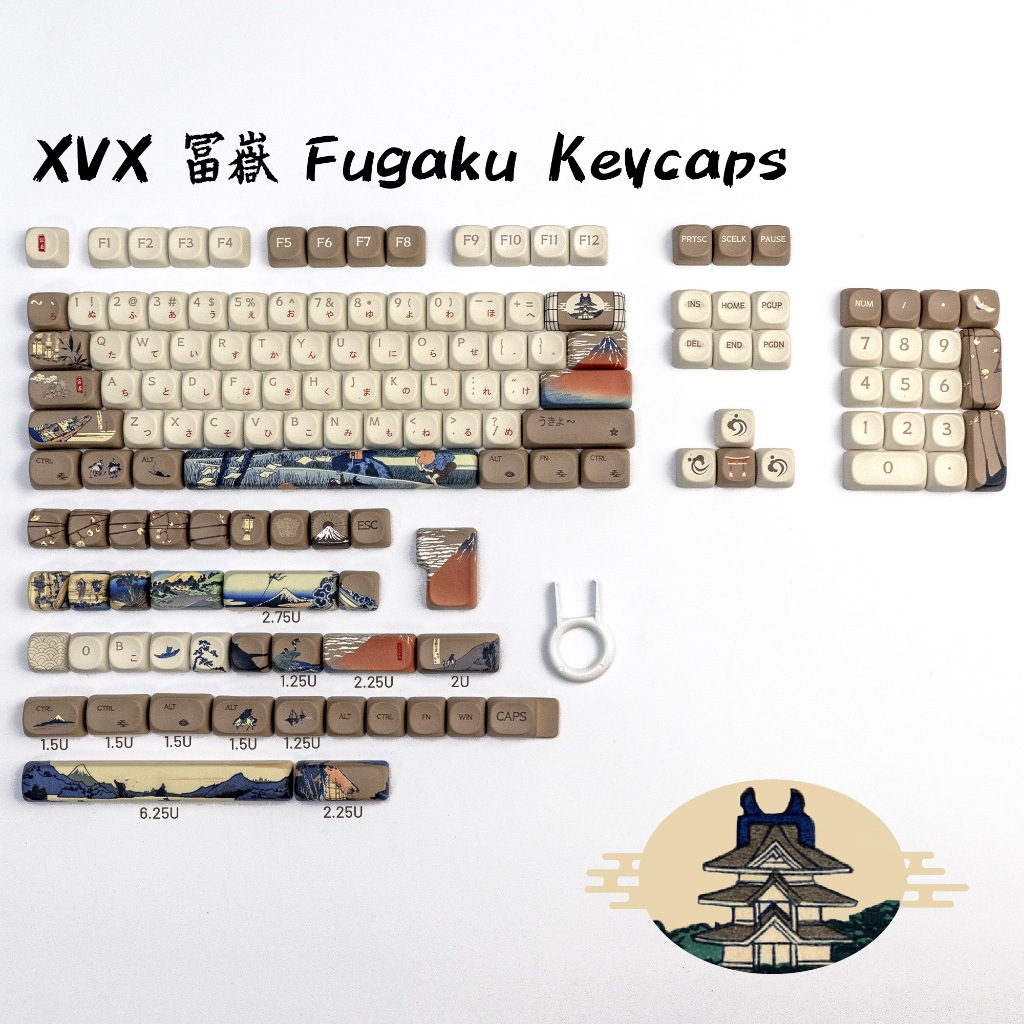 Xvx Fugaku MOA Profile Dye-Sub PBT Keycap Set 140-Key