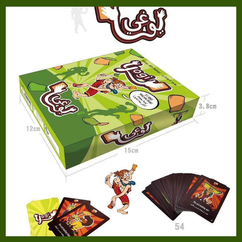 เกมโต๊ะการ์ดโยคะ, เกมปาร์ตี้, เกมโต๊ะผู้ปกครองและเด็ก, เกมกระดานโยคะ, รองรับภาษาอังกฤษและภาษาอาหรับ