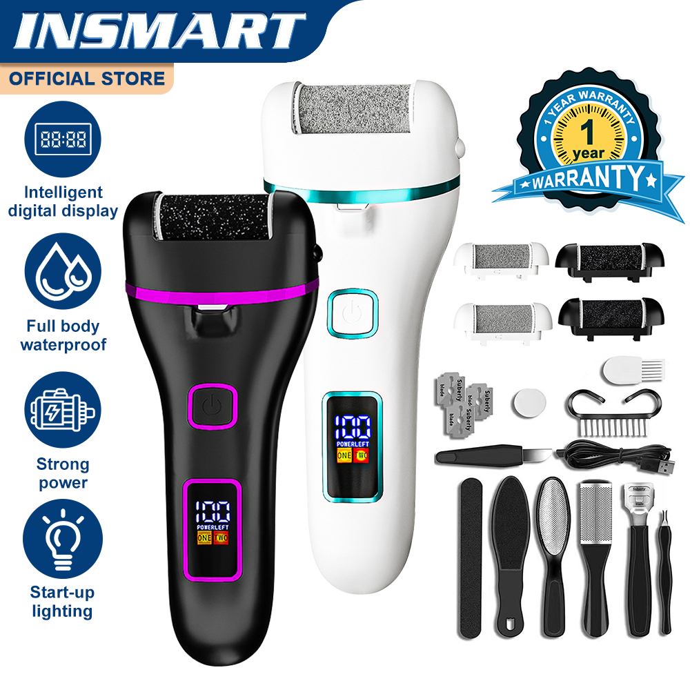 INSMART เครื่องขัดเท้า ไฟฟ้าขัดเท้าและดูแลเท้าสามารถช่วยขจัดผิวที่หยาบกร้าน