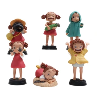6 ชิ้น/เซ็ต 4-8 ซม.อะนิเมะ Series Ponyo บน Cliff รูป Ponyo Mei สาวรุ่น Q PVC ตัวเลขการกระทําตุ๊กตาของเล่น