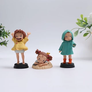 6 ชิ้น/เซ็ต 4-8 ซม.อะนิเมะ Series Ponyo บน Cliff รูป Ponyo Mei สาวรุ่น Q PVC ตัวเลขการกระทําตุ๊กตาของเล่น