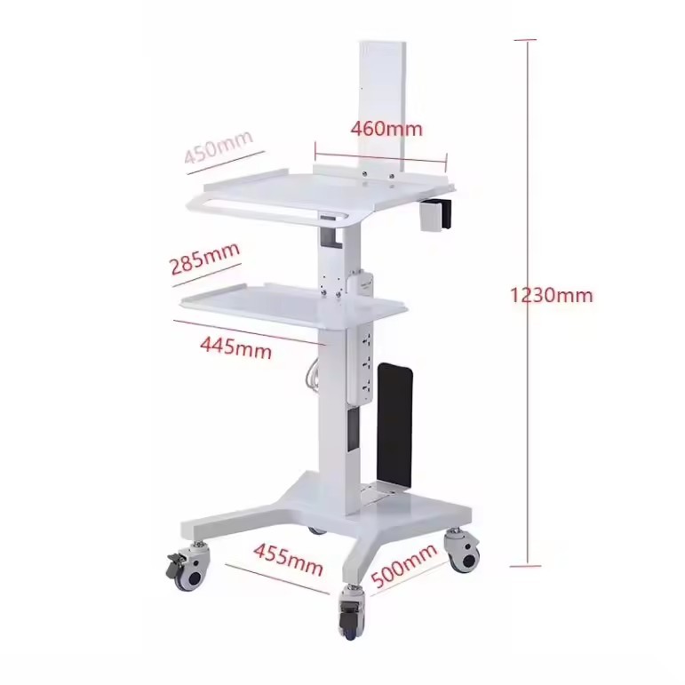 Medical oral Dental Scanner Cart Intraoral Scanner รถเข็นเครื่องมือรถเข็นพร้อมถาดวงเล็บ Hoder Mobile Workstation