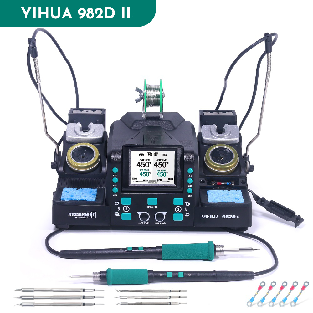 YIHUA 982D-II C210 C245 Precision Soldering Iron Station สําหรับ SMT SMD Micro ส่วนประกอบ Rework Sta