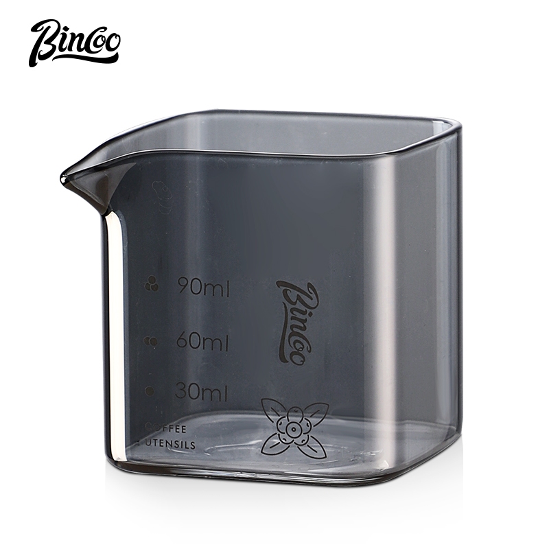 Bincoo Espresso สกัดถ้วยแก้วแก้วแก้วออนซ์พร้อมสเกลถ้วยตวงขวดนมถ้วยจับ 150ML