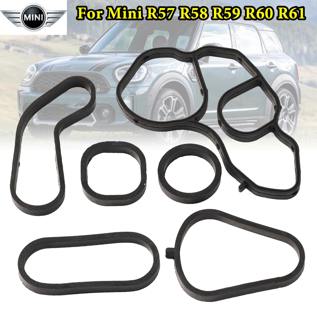 6 ชิ้น Cooper น้ํามัน Cooler กรองปะเก็นซีลสําหรับ Mini R57 R58 R59 R60 R61 Convertible Coupe เปลี่ยน 11428643747