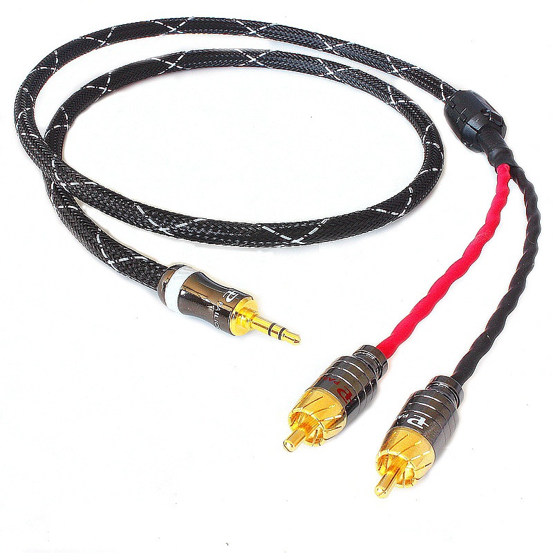 ญี่ปุ่น CANARE CANARE สายสัญญาณเสียง 3.5 ถึง Double Lotus 3.5 มม.หนึ่งจุดสอง RCA Audio Power Amplifier สายสัญญาณ