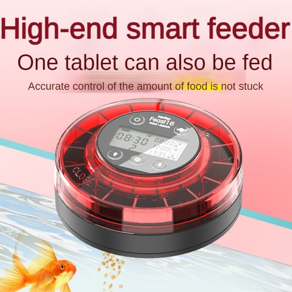 เครื่องป้อนปลาอัตโนมัติ Feeding Handy Tool Fish Tank Timing Automatic Feeding Koi Arowana Turtle Fish Feeding