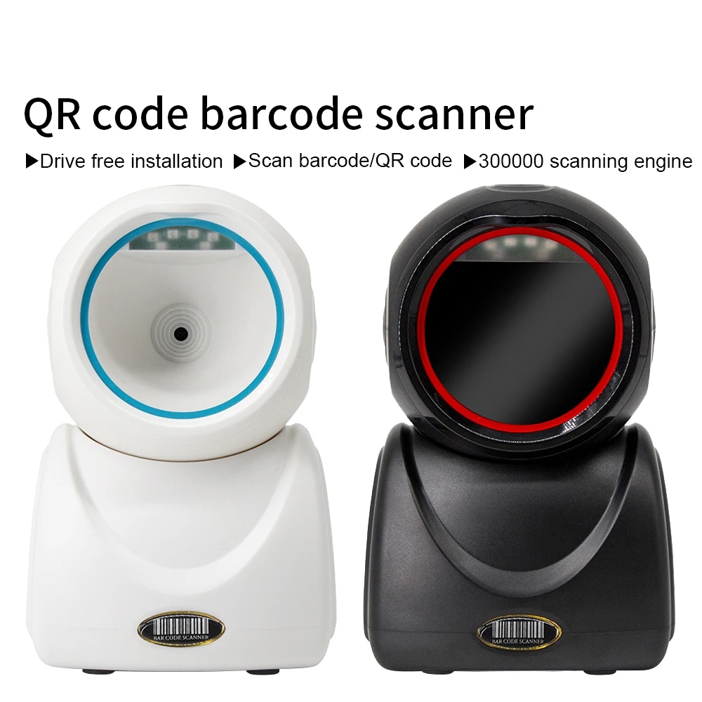 2D เครื่องสแกนบาร์โค้ดรอบทิศทาง 1D 2D รหัส QR Desktop Auto Sense Bar รหัส USB Data Matrix Reader Sen