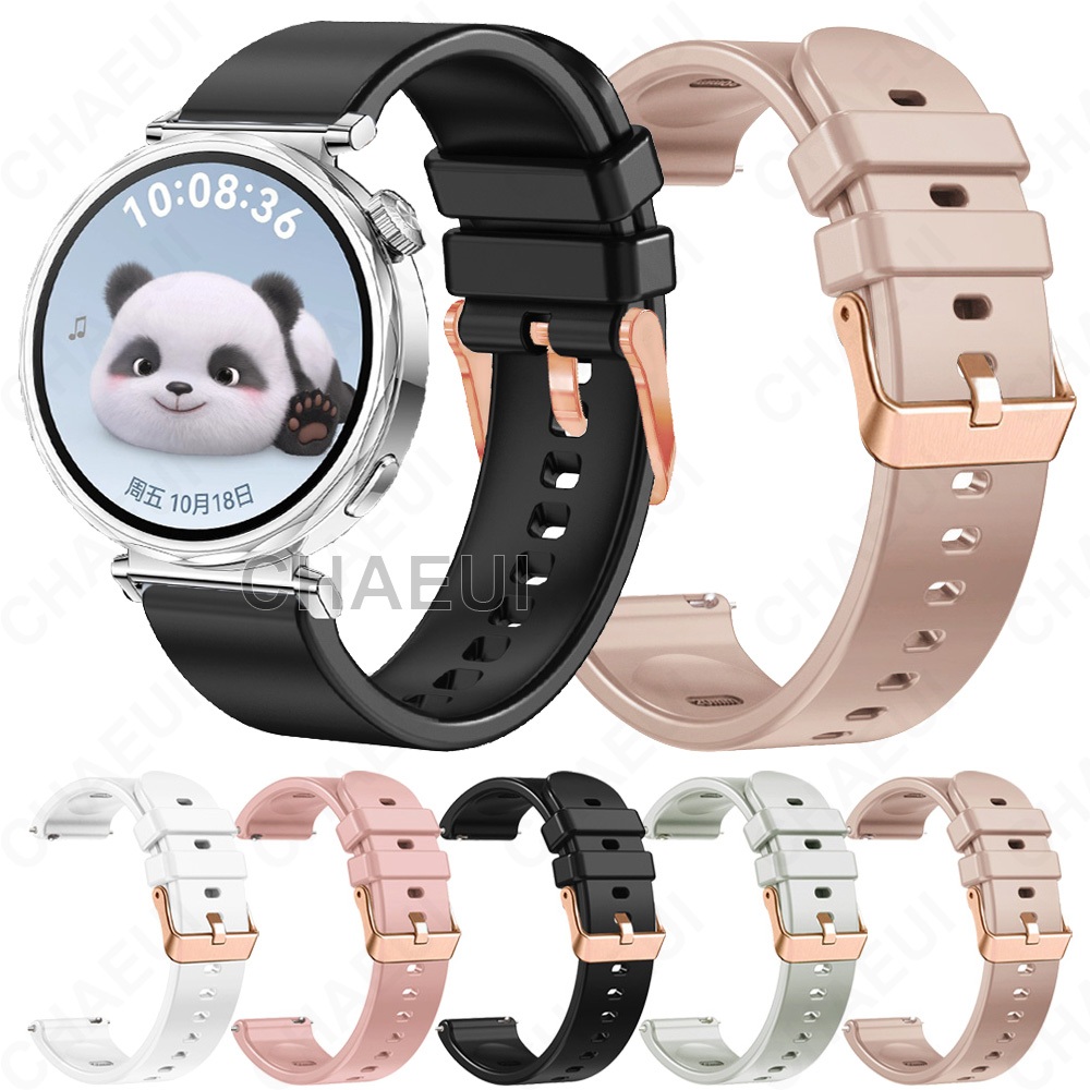 สายรัดซิลิโคนสร้อยข้อมืออุปกรณ์เสริมสายรัดข้อมือสําหรับ Huawei Watch GT6 41mm / GT5 41mm / GT4 41mm / GT5 Pro 42mm / Huawei Watch 5 42mm