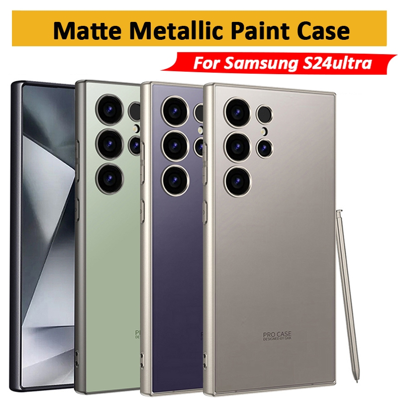 SAMSUNG Matteเคสโทรศัพท์สําหรับsamsung Galaxy S24 Ultra S24 Ultra S25 + PLUSกันกระแทกEtch AGสําหรับS25ultraกรณีป้องกันลายนิ้วมือเต็มรูปแบบกรณีProtector Cover