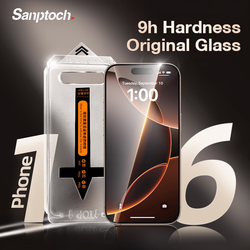 Auto-installsantuch 9H ความแข็งสูงแบบเต็มหน้าจอสําหรับ iPhone 16 15 14 13 12 Pro Max กระจกนิรภัยสําหรับ iPhone 16 15 14 Plus ความเป็นส่วนตัว HD Clear ฝุ่นป้องกันฟิล์ม