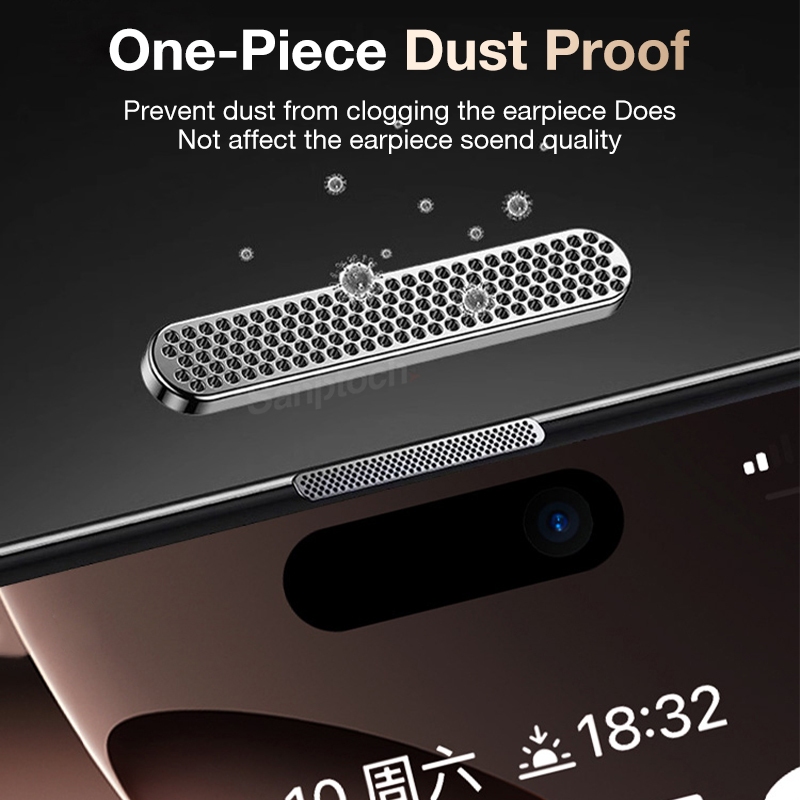 Auto-installsantuch 9H ความแข็งสูงแบบเต็มหน้าจอสําหรับ iPhone 16 15 14 13 12 Pro Max กระจกนิรภัยสําหรับ iPhone 16 15 14 Plus ความเป็นส่วนตัว HD Clear ฝุ่นป้องกันฟิล์ม