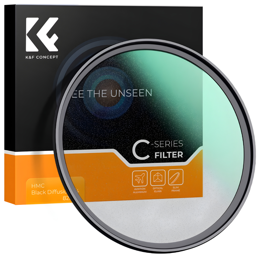 K&f Concept NANO-C Black Mist Diffusion Lens Filter 1/1 1/2 1/4 1/8 Special Effects Soft Filter