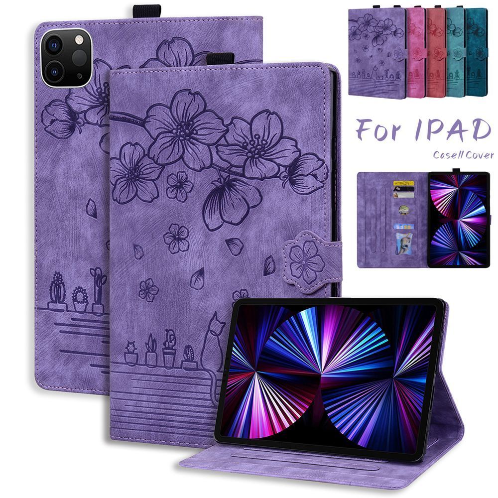 เคสฝาพับ ไอแพด รุ่นที่ 11 10th Gen เคส iPad Pro 11 M5 M4 M3 M2 Air 13 นิ้ว Pro12.9 air4/5 10.9 นิ้ว 7 8 9th Gen 10.5 10.2 9.7 นิ้ว air2 5th Gen 6 Mini7/6/5/4 แฟชั่นนูนหนังสมาร์ทฝาครอบการ์ดเก็บ ซิลิโคนนุ่ม กลับกรณีกันกระแทกพลิกฝาครอบป้องกันกรณี