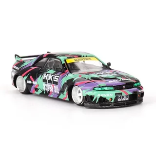 Mini GT x Kaido House KHMG129 1/64 Nissan Skyline GT-R R33 HKS V1 Diecast Scale รถรุ่น