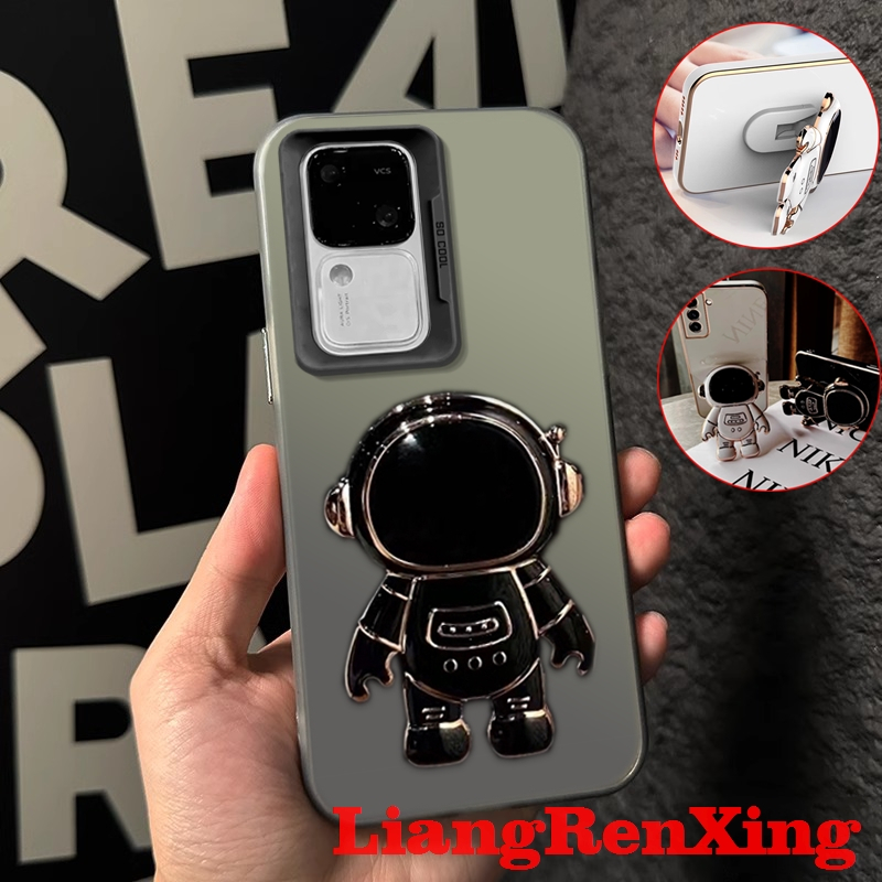 FOR เคส Case สำหรับ VIVO V30 Pro 5G 2024 VIVO V30 V30E 5G โทรศัพท์ปลอกน่ารักฮาร์ด Case TPU ป้องกันเรียบกันกระแทกปกการออกแบบใหม่ความงามนักบินอวกาศยึดกับผู้ถือ CYYHY01