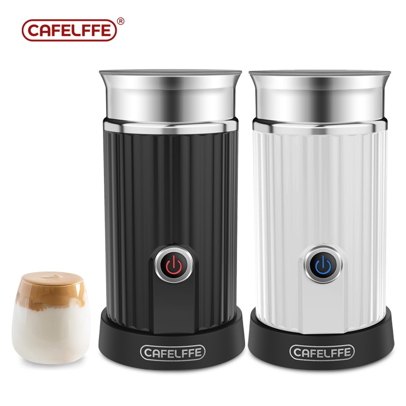 CAFELFFE เครื่องตีฟองนมไฟฟ้านมปัดร้อนและเย็นในครัวเรือน Frother เครื่องชงกาแฟอัตโนมัติ