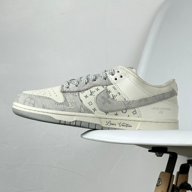 Nike SB Dunk Low X Louis Vuitton รองเท้าบอร์ดลําลองตัดต่ําแบรนด์ร่วม JH8310-947