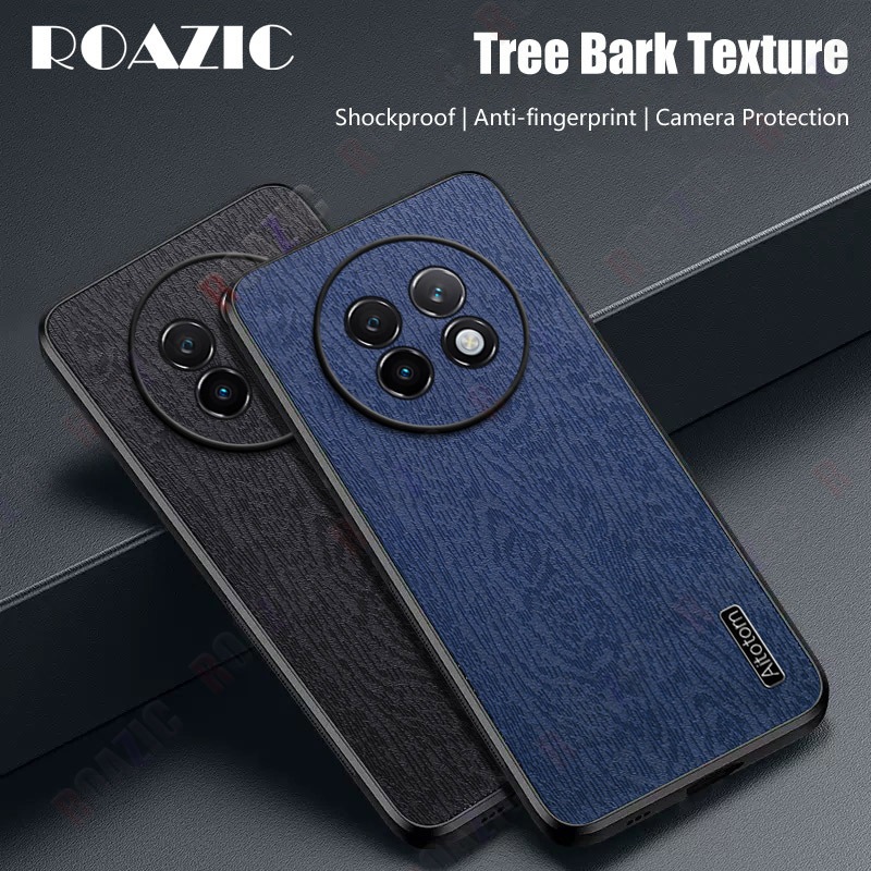 Tree Bark สําหรับ Realme 13 + 5G เคสโทรศัพท์หรูหรา Matte Stripes รวมทุกอย่าง Soft Edge เคสกันกระแทก SPB02