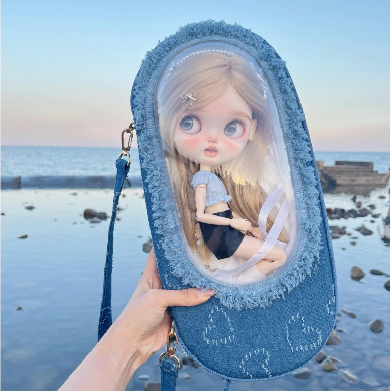 Blythe Small Cloth Outing Bag diandian bjd 6 Points Baby Bag สามารถถือตุ๊กตา 30 ซม.