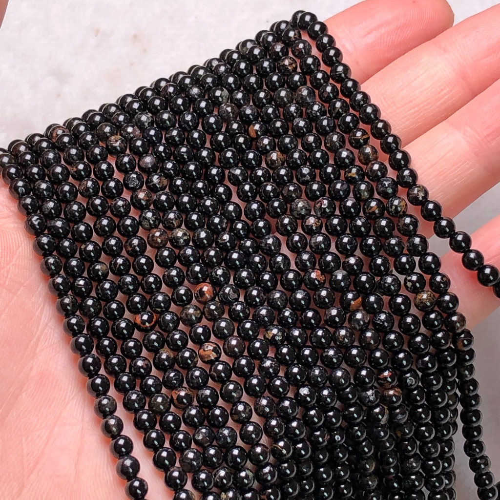 วัสดุ ทําเอง ทัวร์มาลีนสีดําธรรมชาติ 3.5 มม.- เริ่มต้นการเดินทางของความคิดสร้างสรรค์และการป้องกัน