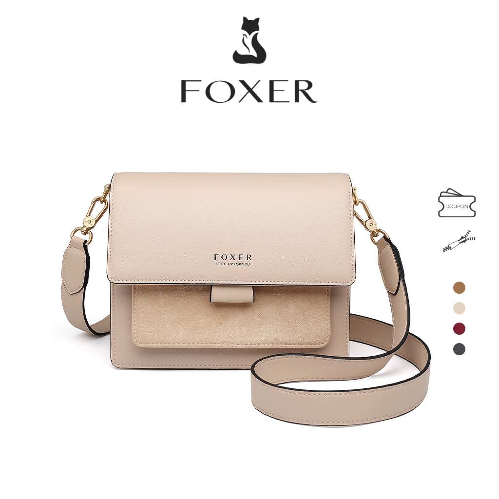 FOXER ผู้หญิงกระเป๋าสะพายหนังแท้หนังแท้กระเป๋าสะพาย