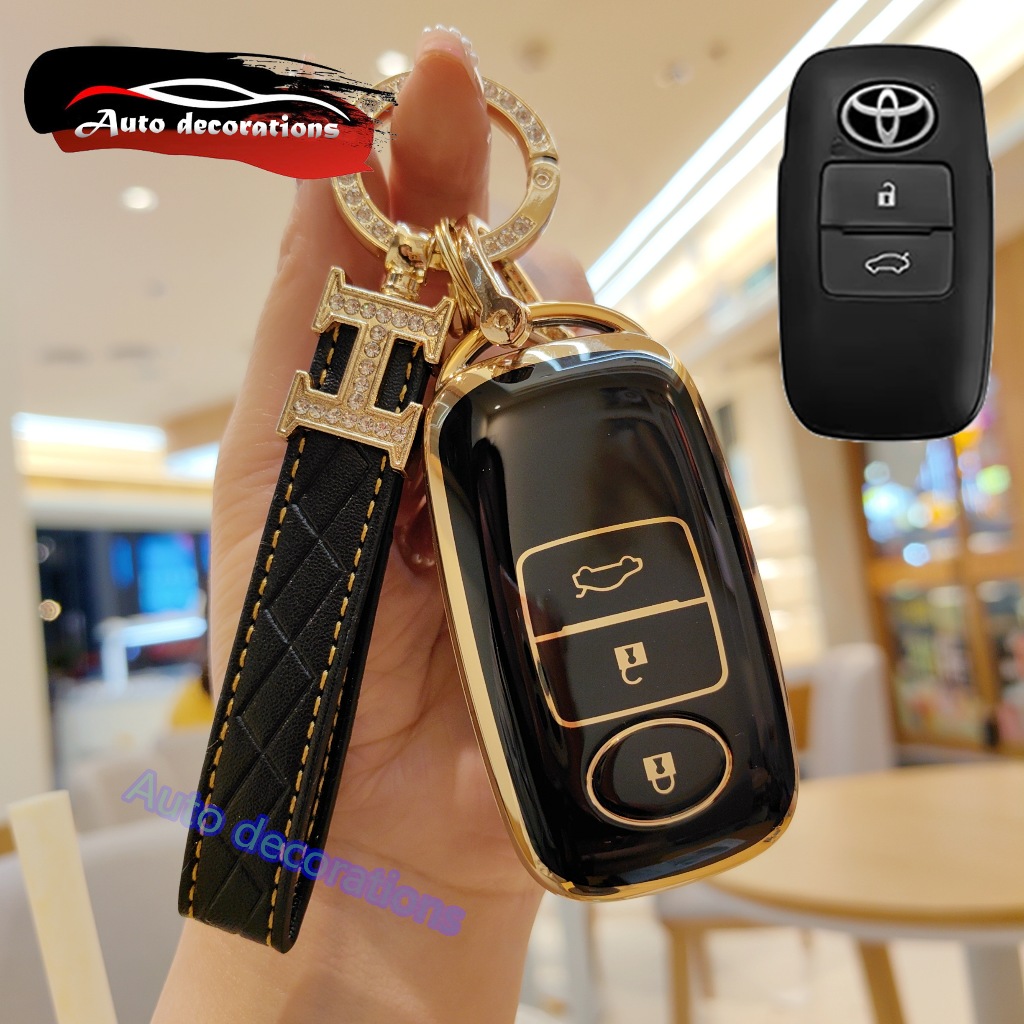 Toyota YARIS 2022-2023 เคสกุญแจรถ Toyota raize avanza YARIS ativ 2022-2024 vios 2023 YARIS CROSS 2023-2025 ปลอกกุญแจ 3 ปุ่ม