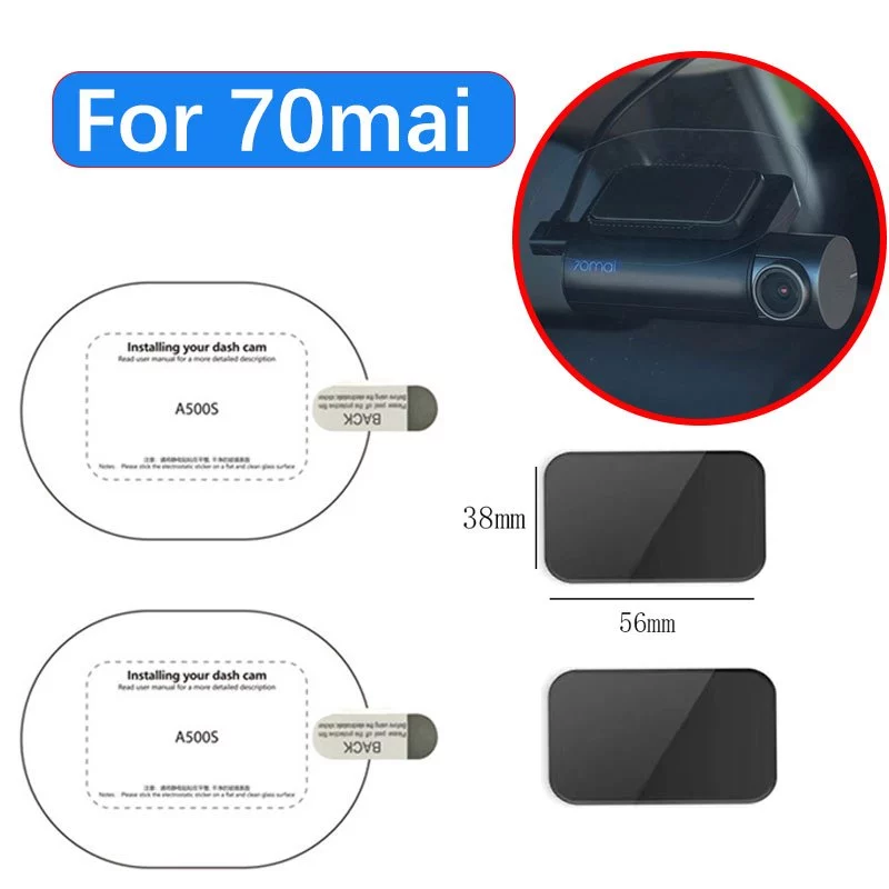 (พร้อมส่ง) แพ็คเกจ 2 ชุด สําหรับ 70MAI YI A200 1S/M300 A800 A400 Pro/D02/Lite/D08 A500S RC06 M500 3M สติกเกอร์ไฟฟ้าสถิตทนความร้อน 3M ตัวยึดกาวสําหรับ Dashcam 70 mai