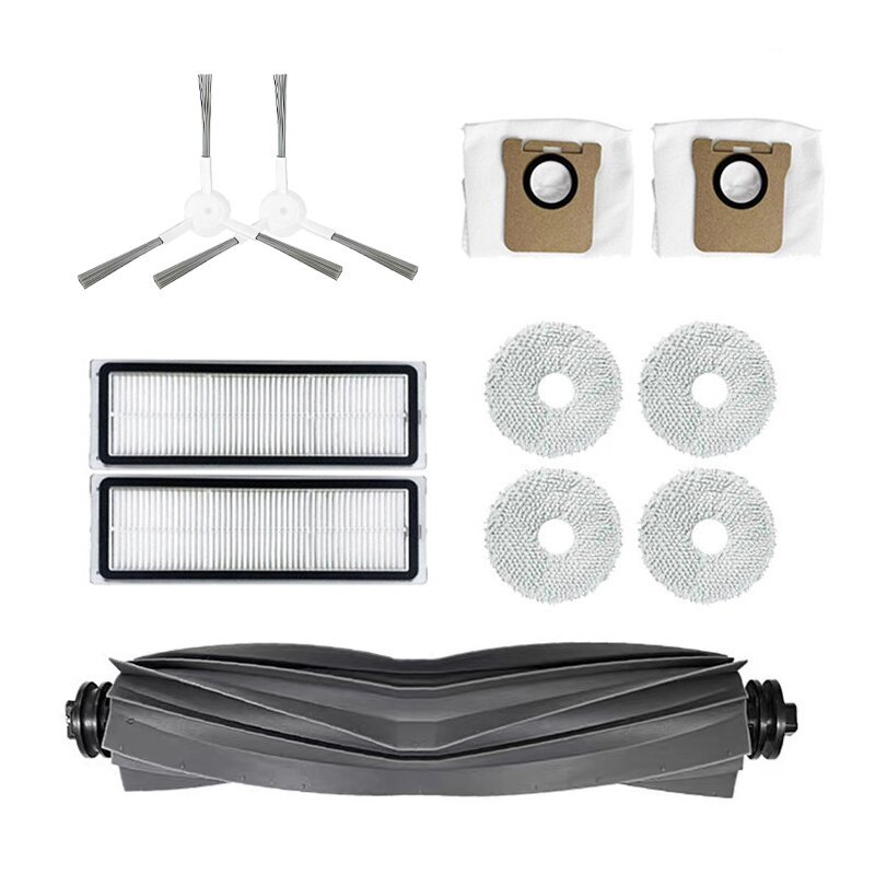 แปรงลูกกลิ้งหลัก เข้ากันได้กับ Dreame X10 S10 S10 Pro L10S Ultra Xiaomi X20+ X10+ B101CN C102CN B116 หุ่นยนต์ดูดฝุ่นแปรงด้านข้าง/ผ้าม็อบ/แผ่นกรอง HEPA/อุปกรณ์เสริมถุงเก็บฝุ่น