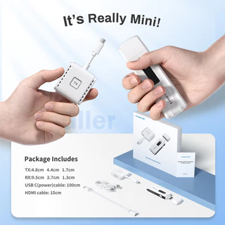 Lemorele P300 【จัดส่งเร็ว 】การส่งสัญญาณภาพและวิดีโอแบบไร้สาย USB Cเครื่องส่งสัญญาณ HDMIตัวรับสัญญาณ เหมาะสําหรับการผ่านไร้สายจากโทรศัพท์มือถือและแล็ปท็อปไปยังการประชุมทีวี