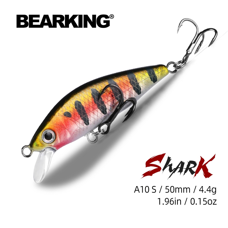 Bearking 50mm 4.4g เหยื่อตกปลารุ่นร้อนเงียบเหยื่อแข็ง 10 สีสําหรับเลือกปลาซิวคุณภาพมืออาชีพรอก