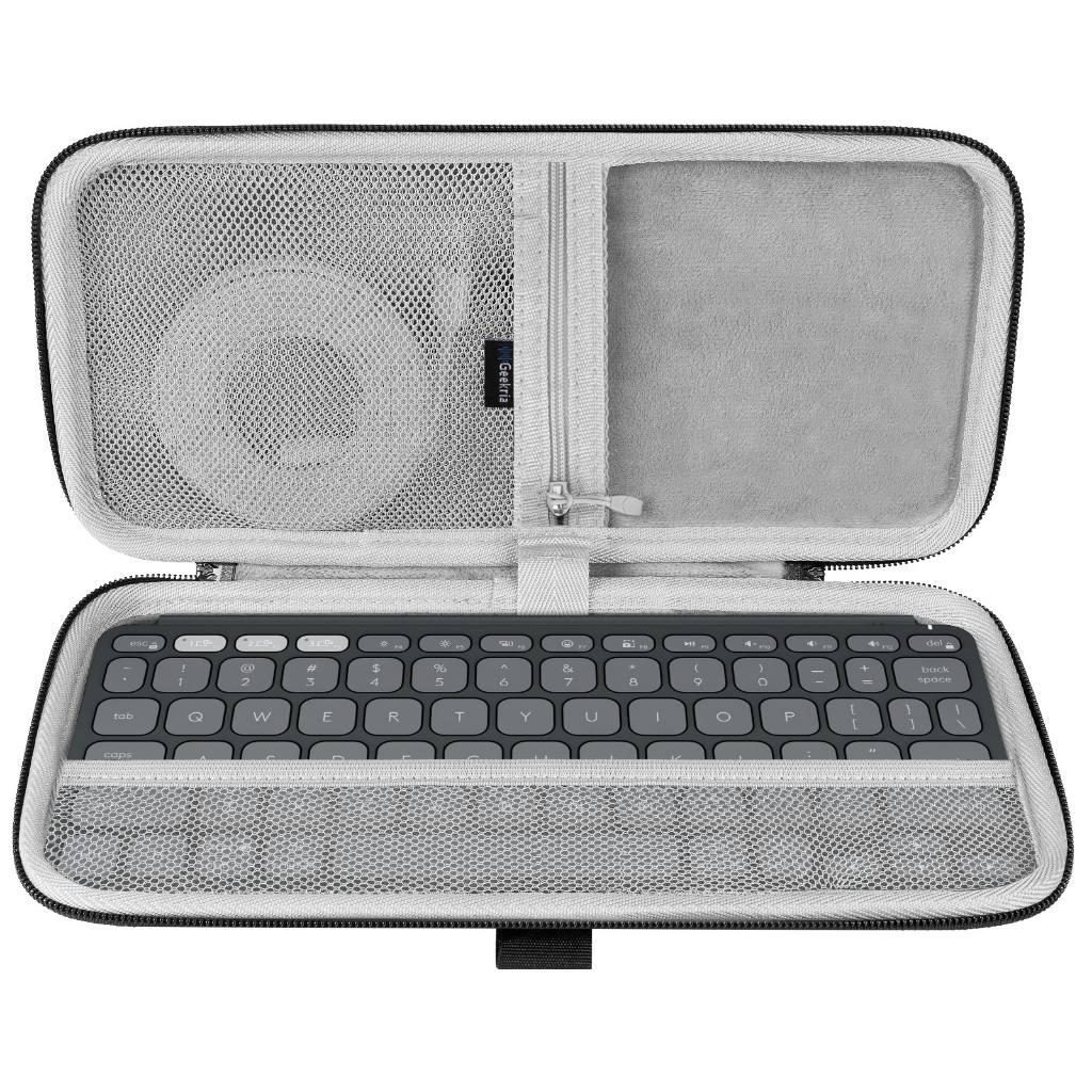 Geekria Keyboard Carrying Case for Wireless Portable Small Compact Keyboard, เข้ากันได้กับ KEYS-to-G