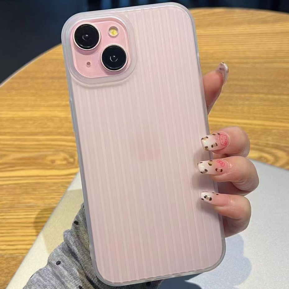 แฟชั่น Matte Translucent Scratch-Resistant Ultra Thinเคสโทรศัพท์สําหรับiPhone 11 12 13 14 15 16 Pro Max 14 15 16 Plus Anti-drop Soft TPUปกหลัง