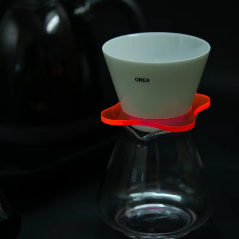 เหมาะสําหรับ OREA V4 TYPEA ถ้วยกรอง Neon Light เรืองแสงอะคริลิค Hand Brew กาแฟกรองที่วางแก้ว AMOC