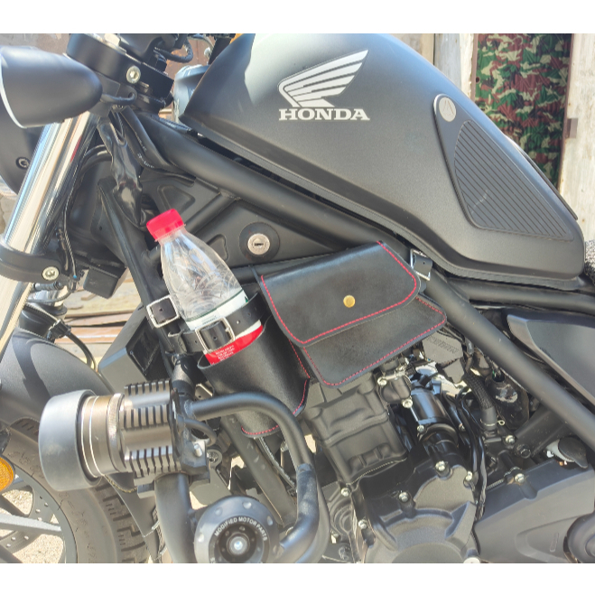 Honda honda rebel500rebel250rebel1100 เฉพาะหนังกระเป๋าด้านข้างกระเป๋าเก็บขนาดเล็กฝาครอบเครื่องยนต์กร