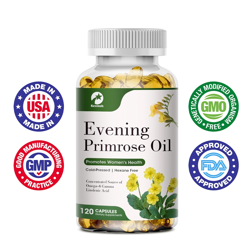 Kexinsh Evening Primrose อาหารเสริม Pressed Oil Softgels สําหรับผู้หญิงs Health & Skin Health