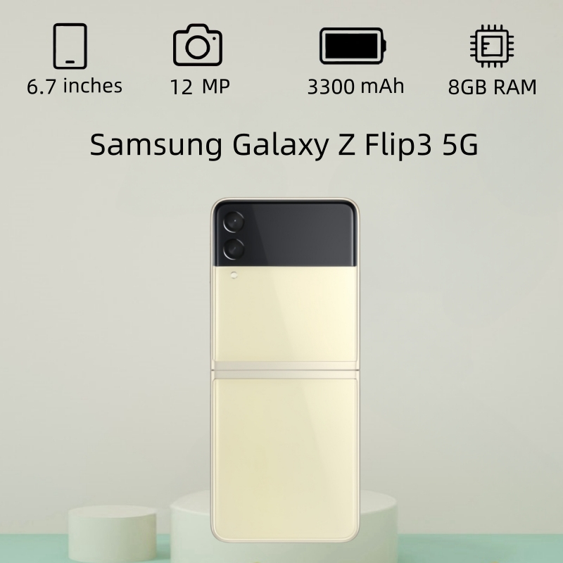 สมาร์ทโฟน Samsung Galaxy Z Flip3 5G Android 8GB ใหม่ 95% + 128GB