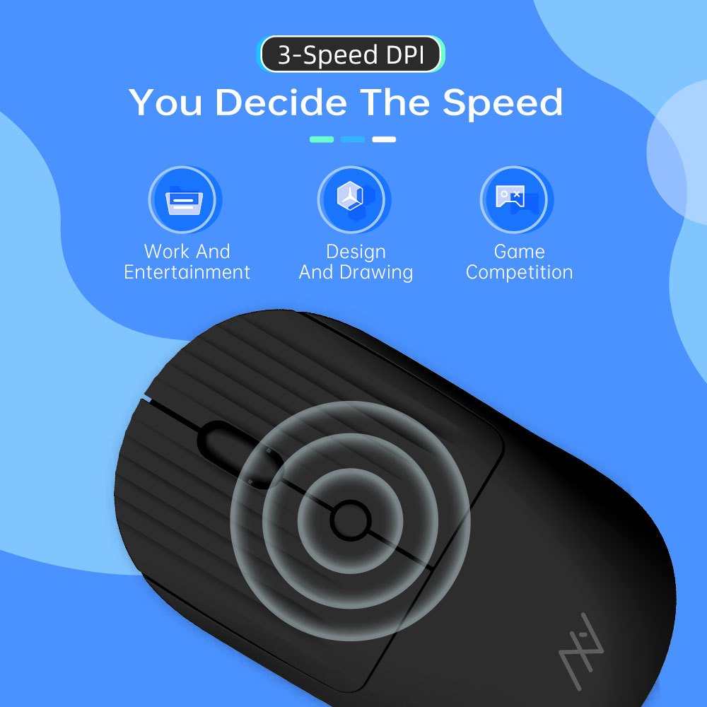 Machenike M3 Air Office Mouse Dual Mode 2.4G/บลูทูธเมาส์ไร้สายลดเสียงรบกวนชาร์จ Ergonomic รองรับสําหรับ MAC แล็ปท็อปสีขาว/สีดํา/สีเขียว