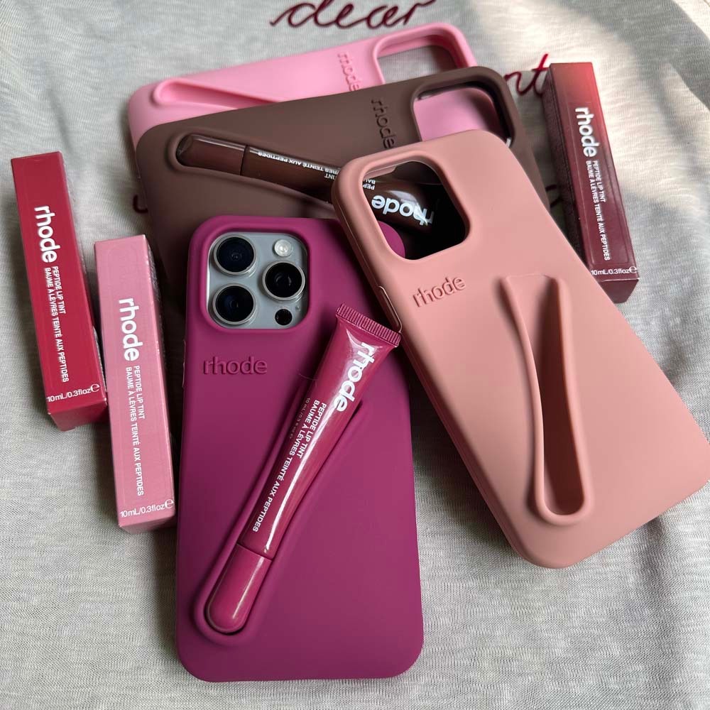 [ Rhode Hailey Beiber ] เคสโทรศัพท์ลิปสติกสร้างสรรค์สําหรับ iPhone 16ProMax 15ProMax 13ProMax 11 12 14ProMax หรูหราซิลิโคนกันกระแทกปกอ่อน