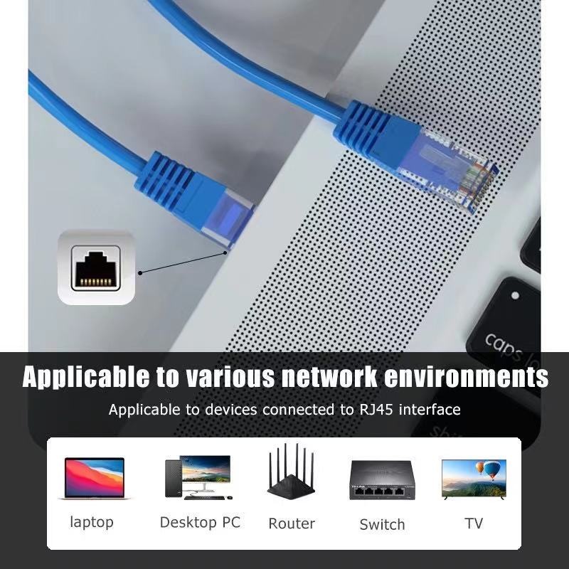 [รับประกันหนึ่งปี]🔥🔥พร้อมส่ง LAN สายแลน CAT6 สายเคเบิลเครือข่ายเนทเวิร์ค Router/network1m/2m/3m/5m/10m/20m/30m CAT6 หัว RJ45 Gigabit Ethernet