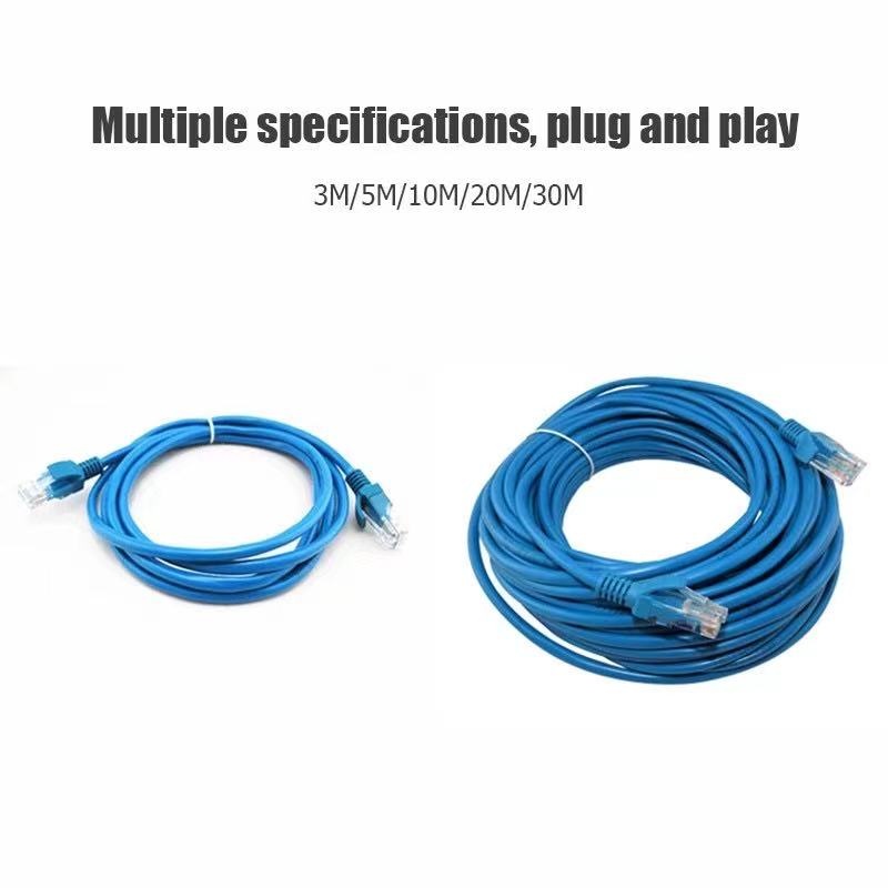 [รับประกันหนึ่งปี]🔥🔥พร้อมส่ง LAN สายแลน CAT6 สายเคเบิลเครือข่ายเนทเวิร์ค Router/network1m/2m/3m/5m/10m/20m/30m CAT6 หัว RJ45 Gigabit Ethernet